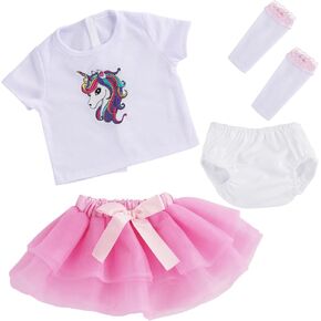 Babeside 4 PCS Reborn Baby Doll Cloths Preshing for 17-22 Inch Baby Dolls ، Unicorn Baby Dolls Assories with Baby Doll Assories for Wrisientic Baby Doll Girls