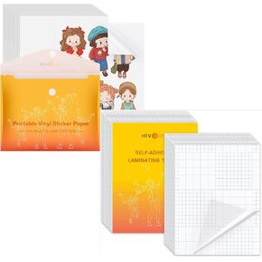 HTVRONT 50 SHEETS SELFLING SHIETS + 100 SHOETS PLACK PLACK FINYL PAPER