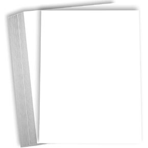 Hamilco Bright White Cardstock Scrapbook Paper Vellum 67lb Cover 8.5 "× 11" Stock 50 Pack