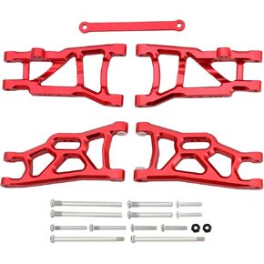 مجموعة A-arms الأمامية والخلفية من الألومنيوم وربطة التعادل ل Traxxas 1/10 Slash 2WD ترقيات الأجزاء ، لا تتناسب مع Stampede 2WD/Rustler VXL (الأزرق)