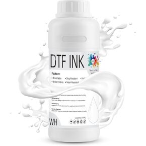 حبر DTF لطباعة فيلم DTF Transfer Film ، حبر أبيض 1000 مل ، لـ Epson 4720/I3200/XP600/Epson L Series Series سطح المكتب ، 34 أوقية in Kuwait