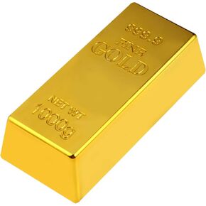 Bestoyard Gold Gold Bar Replica Golden Brick Brick Brich Bar Decorations واقعية ذهبية من الطوب الذهب