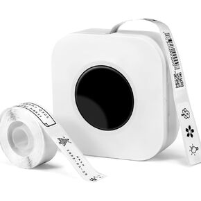 Memoqueen Label Maker Machine with Tape, Q30S Portable Mini Bluetooth Thermal Label Printer for Storage, Barcode, Mailing, Office, Home, Organizing, Sticker Label Makers with Multiple Templates, White