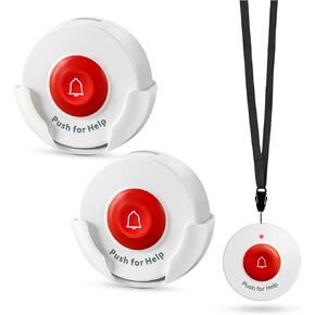 2 Call Buttons for Elderly at Home - Accessory ONLY for SYNLETT Portable Caregiver Pager M091B and SP30, NOT Compatible with SYNLETT CMU