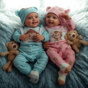 Babeside Reborn Baby Baby Dolls Twins ، 20 بوصة واقعية حديثي الولادة واقعية حقيقية طفل طفل فتاة دمى Lifelelik