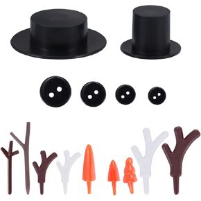 إكسسوارات مزخرفة أبيض 332pcs Snowman Crafts Kit Snowman Craft Kit Build Your Snowman Kit Snowman Craft Supplies DIY مع إكسسوارات المهد