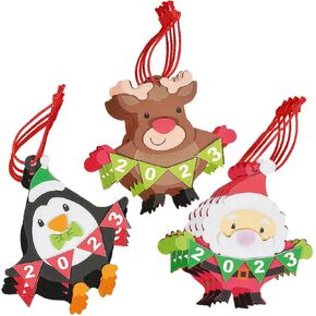 مرح Express مؤرخة Christmas شخصية زخرفة طقم الحرف - Makes 12 - الحرف العطلات للأطفال