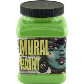 CHROMA Acrylic Mural Paint for Interior and Exterior Murals - Lightfast, Mixable, Hard-Wearing Vibrant Pigment, 16 Oz Slime (2473)