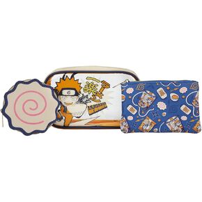 Pokemon 3-Piece Travel Set with Large PU Bag, Medium PU Printed Top Zip Pouch, and PU Die-Cut Coin Pouch