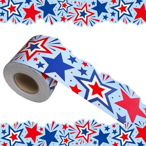 68.9feet 4th of July Boardin Border Star Paper Roll Border Roll for Independence Day School School Scholarship Party Party Wall Supplies Supplies