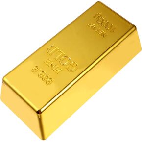AmoSfun Replica Gold Bar مزيفة من الطوب الذهبي بلاستيك بار غولدن بار ديكور فيلم مرحلة الوجه القراصنة الحزب الهدايا