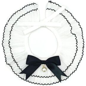 Pet lace bib Wedding Scarf Cat Teddy Neck Scarf Cute Dress up lace bib Bow Scarf Small pet boy Girls Cats Dogs