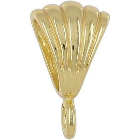 Egemmall Sterling Silver Shell Slider Clasp Clasp Clasp مع حلقة مفتوحة ، فضية مؤكسدة