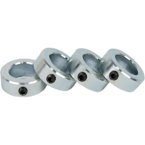 Jeremywell 1/2" Bore Zinc Plated Shaft Collars Set Screws OD 1" Width 7/16" (4 PCS) in Kuwait