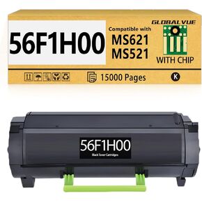 56F1H00 (15000 صفحة) خراطيش الحبر (مع رقاقة) متوافقة مع خراطيش الحبر Lexmark 56F1H00 لـ MS321 ، MS421 ، MS521 ، MS621 ، MS622 ، MX321 ، MX421 ، MX521 ، MX522 ، MX622.