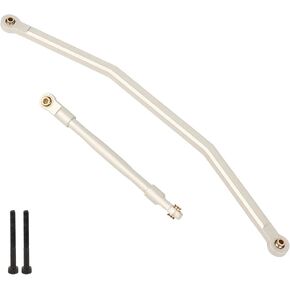 2pcs Aluminum Alloy Steering Link Rod Linkage for Axial RBX10 AXI03005 1/10 RC Crawler Car Front Axle Metal Upgrade Parts (red)