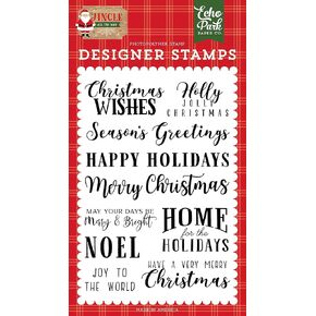 Echo Park Paper Co. Christmas Wishes Set Stamp, Multi
