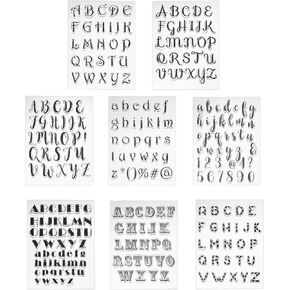 PATIKIL Transparent Silicone Stamps, 8 Sheets Letters Clear Stamps for Card Making, Clear