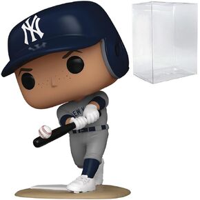 POP MLB: Yankees - Aaron Judge (Away Jersey) Funko Vinyl Figure (مجمعة مع قضية واقي المربع المتوافق) ، متعدد الألوان ، 3.75 بوصة