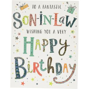 Regal Publishing Modern Birthday Card Son in Law - 8 x 6 inches -