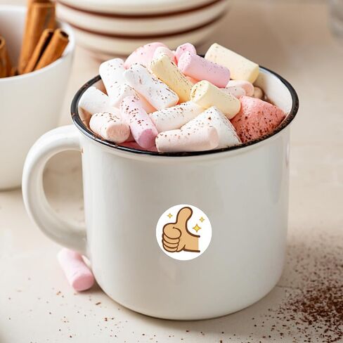 Creatcabin 128pcs إعطاء الإبهام ملصقات صغيرة لاصق إبهام البلاستيك ذاتيا للاصطدام ملصقات جولة ملصقات مكافأة النقطة الكثفون لملفات تعريف الارتباط تغليف زجاجات مياه الزخارف الحرف 2.5x2.5 سم in Kuwait