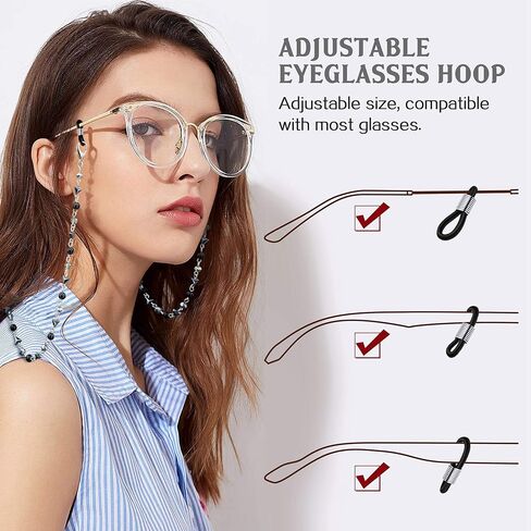 Azrra Face Mask Lanyard الأنيق حامل القناع بالخرز سلسلة الحبل الحبل الشحلي المضاد للنظارات الشمسية in Kuwait