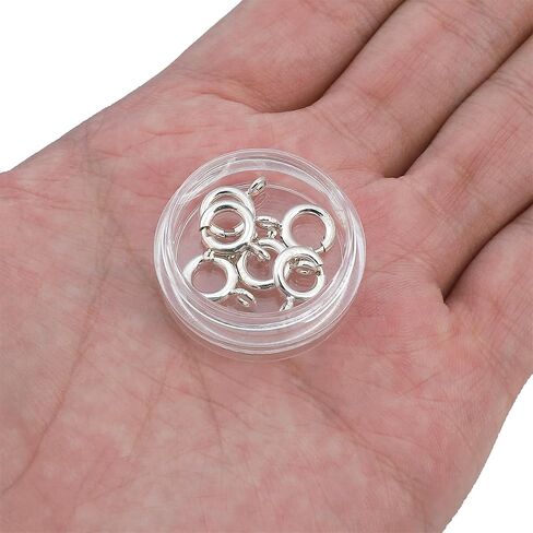 925 Sterling Silver Spring Clasps 8mm 6pcs for Jewelry Making Findings in Saudi Arabia