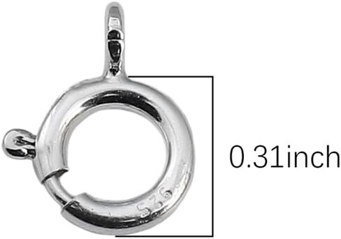 925 Sterling Silver Spring Clasps 8mm 6pcs for Jewelry Making Findings in Saudi Arabia