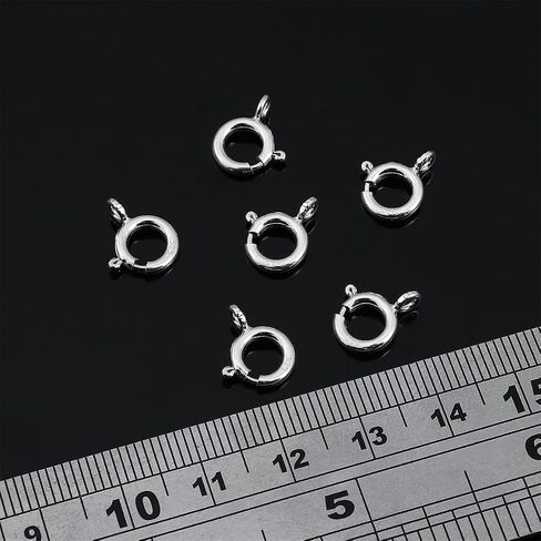 925 Sterling Silver Spring Clasps 8mm 6pcs for Jewelry Making Findings in Saudi Arabia