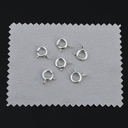 925 Sterling Silver Spring Clasps 8mm 6pcs for Jewelry Making Findings in Saudi Arabia