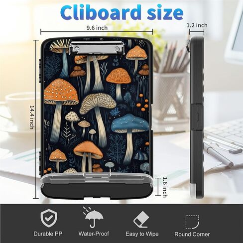 Clipboard with Storage,8.5x11 High Capacity Nursing Clipboards with Pen Holder and Low Profile Clip,A4 Plastic Storage Clipboard for Nurses,Teachers,Lawers,Blue Ocean Turtle in Saudi Arabia