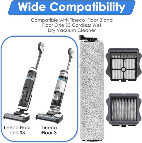 (4 Pack) One S3 Replacement HEPA Filter Compatible with Tineco iFloor 3, Floor One S3, Floor One S5, Floor One S5 Pro 2, Cordless Wet Dry Vacuum Cleaner, Vacuum Cleaners Parts, 4 Filters in Kuwait