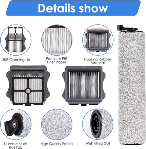 (4 Pack) One S3 Replacement HEPA Filter Compatible with Tineco iFloor 3, Floor One S3, Floor One S5, Floor One S5 Pro 2, Cordless Wet Dry Vacuum Cleaner, Vacuum Cleaners Parts, 4 Filters in Kuwait