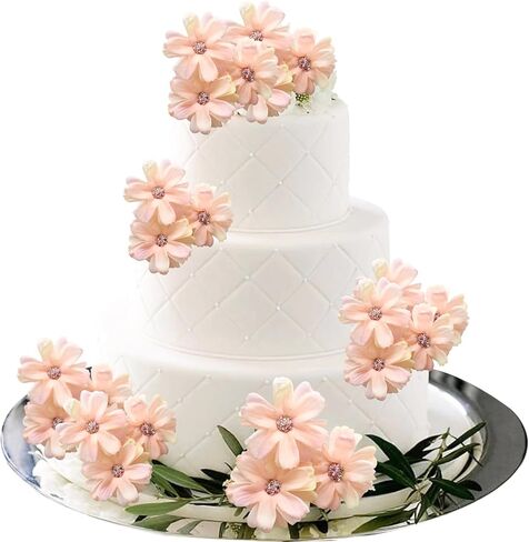 Ephlyn 24Pcs Flower Cupcake Toppers Daisy Flower Cupcake Pick Decorations for Flower Theme Spring Birthday Wedding Bridal Baby Shower Birthday Party Decoration Supplies Blue in Kuwait