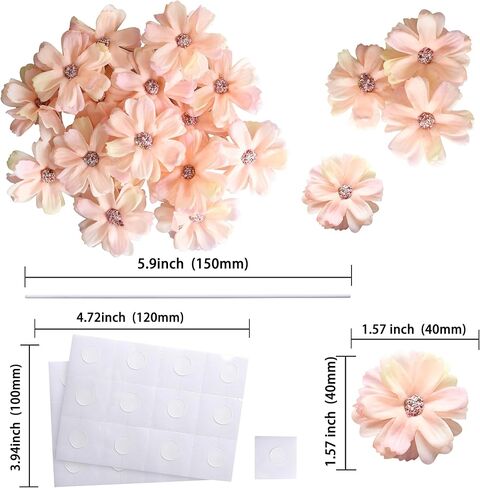 Ephlyn 24Pcs Flower Cupcake Toppers Daisy Flower Cupcake Pick Decorations for Flower Theme Spring Birthday Wedding Bridal Baby Shower Birthday Party Decoration Supplies Blue in Kuwait