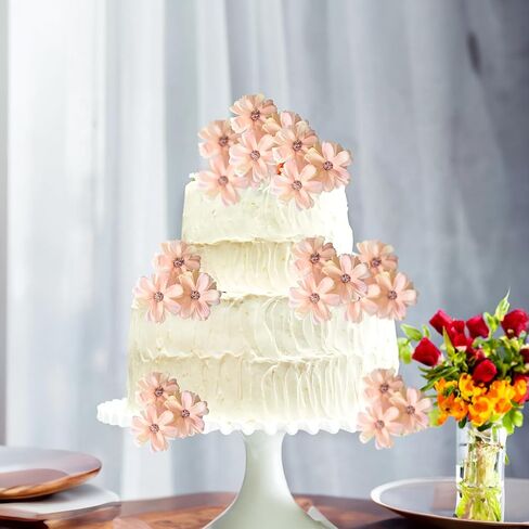 Ephlyn 24Pcs Flower Cupcake Toppers Daisy Flower Cupcake Pick Decorations for Flower Theme Spring Birthday Wedding Bridal Baby Shower Birthday Party Decoration Supplies Blue in Kuwait