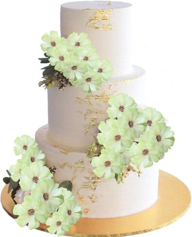 Ephlyn 24Pcs Flower Cupcake Toppers Daisy Flower Cupcake Pick Decorations for Flower Theme Spring Birthday Wedding Bridal Baby Shower Birthday Party Decoration Supplies Blue in Saudi Arabia