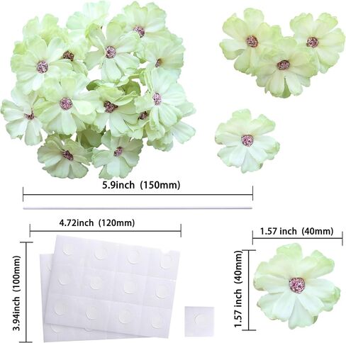 Ephlyn 24Pcs Flower Cupcake Toppers Daisy Flower Cupcake Pick Decorations for Flower Theme Spring Birthday Wedding Bridal Baby Shower Birthday Party Decoration Supplies Blue in Saudi Arabia