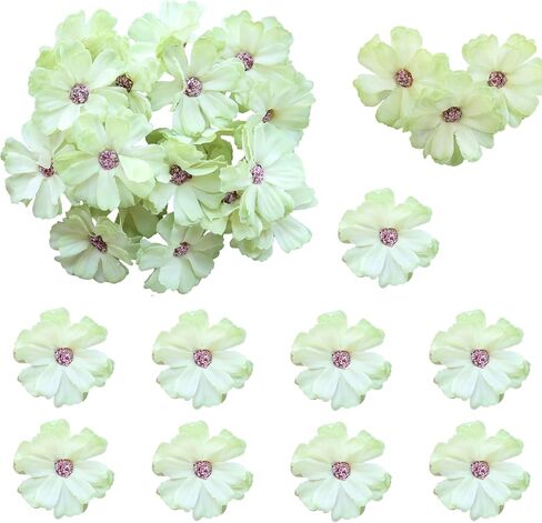 Ephlyn 24Pcs Flower Cupcake Toppers Daisy Flower Cupcake Pick Decorations for Flower Theme Spring Birthday Wedding Bridal Baby Shower Birthday Party Decoration Supplies Blue in Saudi Arabia
