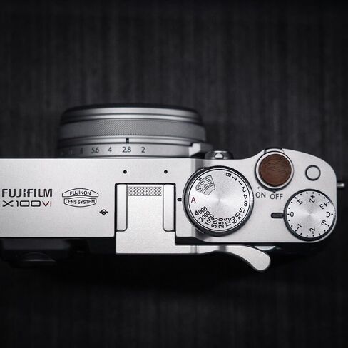 Iborrys Metal Thumb Up Grip for Fujifilm Fuji X100VI Camera, Hot Shoe Thumb Rest Support Grip ，Exclusive Vintage Anti-Slip Pattern, Enhance The camera's Grip Feel (Silver) in Saudi Arabia