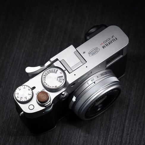 Iborrys Metal Thumb Up Grip for Fujifilm Fuji X100VI Camera, Hot Shoe Thumb Rest Support Grip ，Exclusive Vintage Anti-Slip Pattern, Enhance The camera's Grip Feel (Silver) in Saudi Arabia