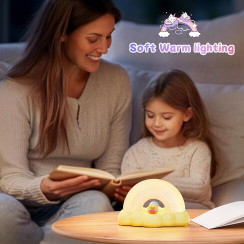 Rainbow Night Light, Kids Light with Three Mode and 30 min Timing LED Rechargeable Touch Control Neon Light for Kids Room,Nursery Night Light for Baby, Gift for Girls and Boys (Pink) in Saudi Arabia