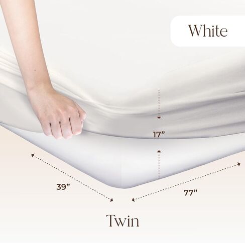 Organic Waterproof Mattress Protector Twin Size - 100% Waterproof Mattress Pad with Extra Soft Quiet & Breathable Triple Layer Protection - GOTS Certified Machine Washable Deep Pocket Design (Twin) in Kuwait