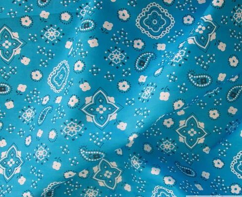 Sedona Designz Bandana Print Poly Cotton Fabric – 58" Wide, Soft & Breathable Material – Durable & Wrinkle-Resistant for Crafts, Apparel & DIY Projects in Saudi Arabia
