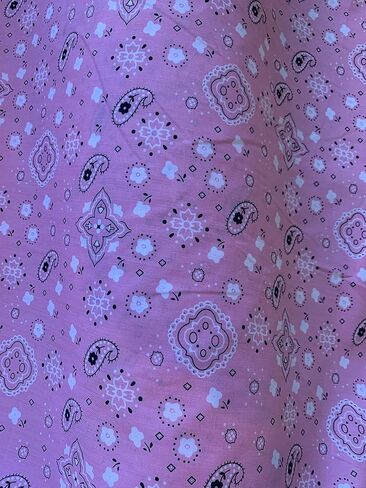 Sedona Designz Bandana Print Poly Cotton Fabric – 58" Wide, Soft & Breathable Material – Durable & Wrinkle-Resistant for Crafts, Apparel & DIY Projects in Saudi Arabia