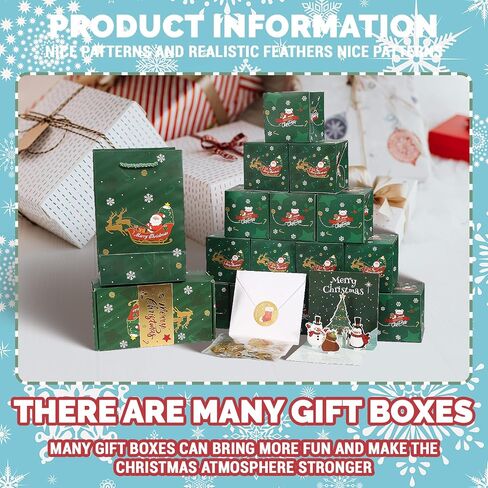 Surprise Explosion Gift Box for Money with Christmas Pop Up Card, 20 Pcs Folding Bouncing Boxes and Gold Silver Confetti, Creative Xmas Gifts for Party Birthday Decor (Green) in Saudi Arabia