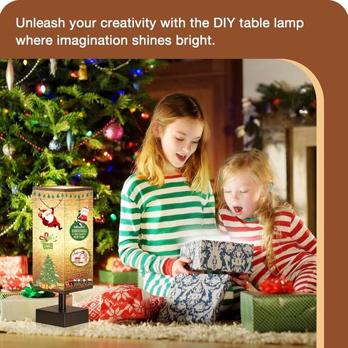Small Table Lamp for Bedroom - Bedside Lamps for Nightstand, Minimalist Night Stand Light Lamp with Square Fabric Shade, Desk Reading Lamp for Kids Room Living Room Office Dorm in Kuwait