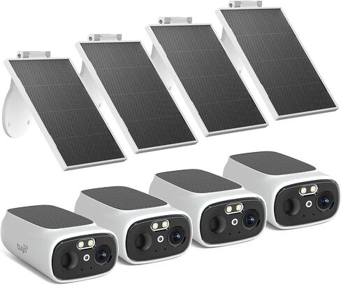 2K Solar Camera Outdoor Wireless, 2.4/5 Ghz WiFi Cameras for Home Security,130°-Wide View,Color Night Vision, IP65 Waterproof,2-Way Audio,Cloud/SD, Support Alexa in Saudi Arabia