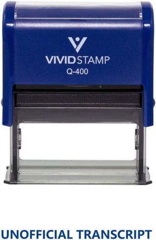 Unofficial Transcript Self Inking Rubber Stamp (Red Ink) - X-Large in Saudi Arabia