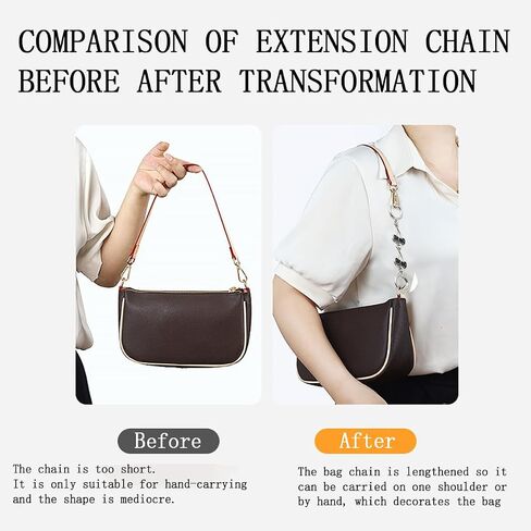 2 PCS Cherry Link Purse Making Strap Extender, 5.19Inch Bag Chain Handbag Strap Pendant Charms Women's Bag Clutch Strap Extension Alloy Swivel Clasps Bag Strap Accessories Replacement Purse in Saudi Arabia